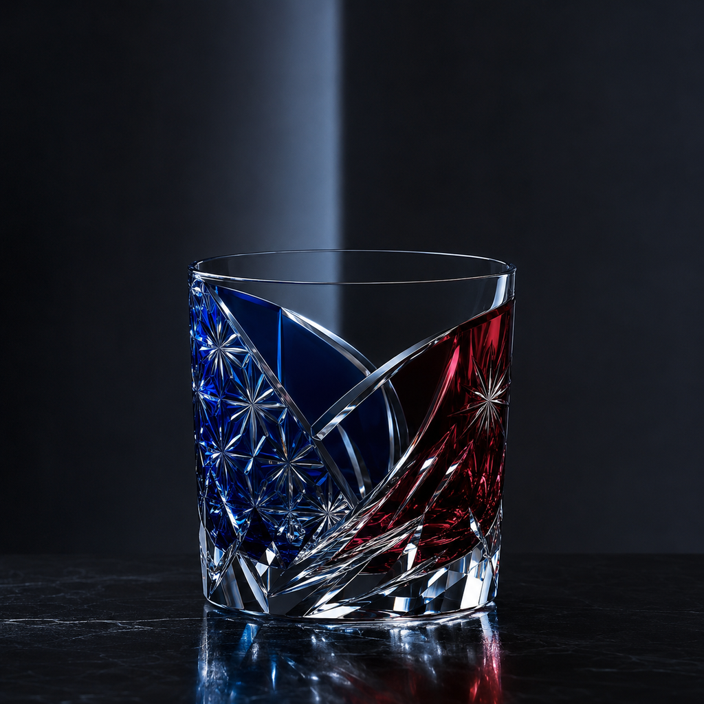 Hanashyo Edo Kiriko Whisky Glass – Kikutsunagi Pattern