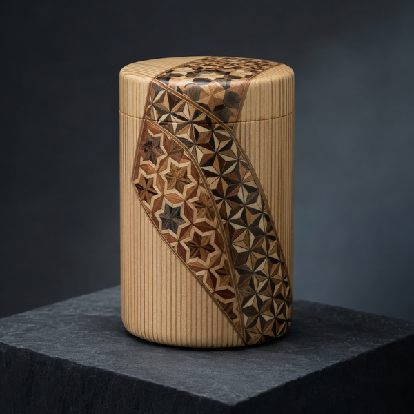 Honda Craft Yosegi Zaiku Jewellery Box – Asanoha Pattern